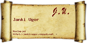 Janki Ugor névjegykártya